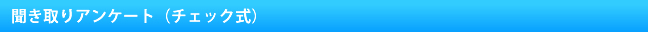 聞き取りアンケート（チェック式）